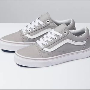 light grey low top old skool vans
